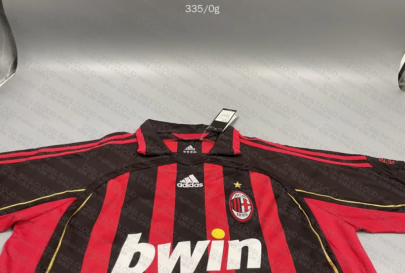 Milan Retro Jersey with Measurements 3