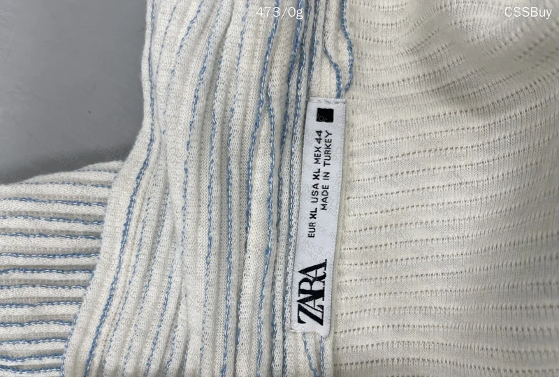White and Blue Pleated Shirt - Zara 2
