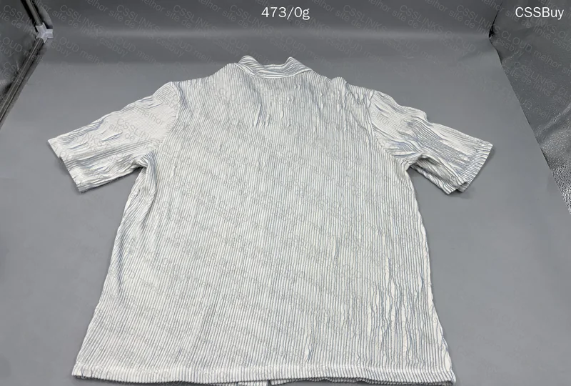White and Blue Pleated Shirt - Zara 5