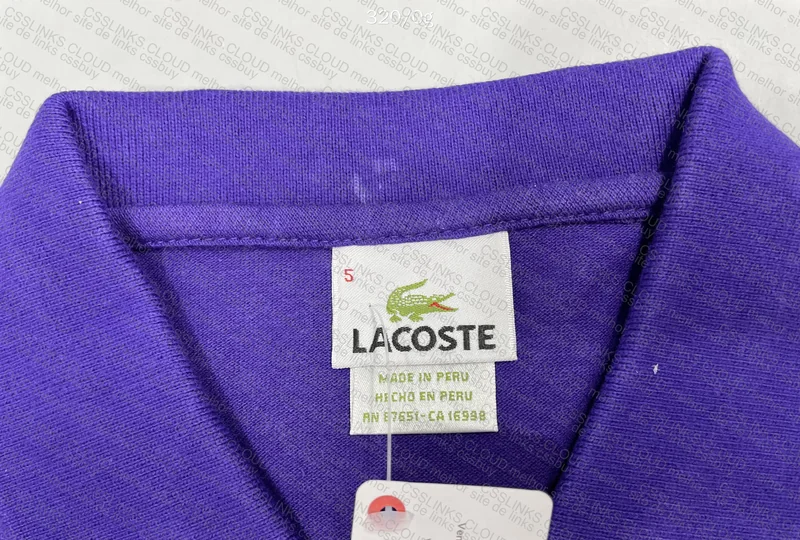 Lacoste 1:1 Dark Purple Polo Shirt Size M (5)