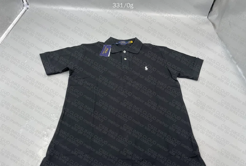 Ralph Lauren Polo Shirt (Black and White) 6