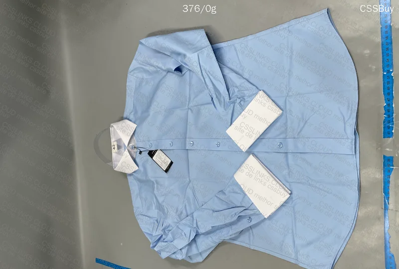 Blue Social Shirt with White Collar (French Model)