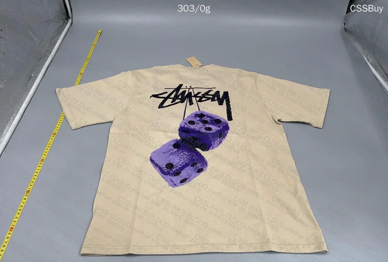 Stussy Purple Dice Shirt with Measurements, GL? 2