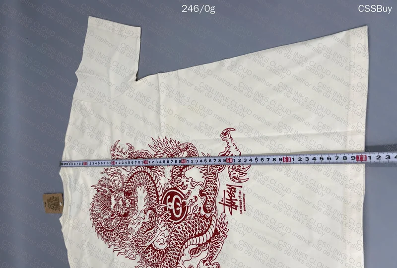 Stussy Red Dragon Shirt with Measurements, GL?