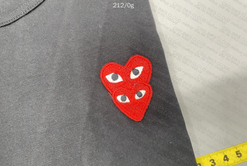 Camiset CDG doubleheart 3