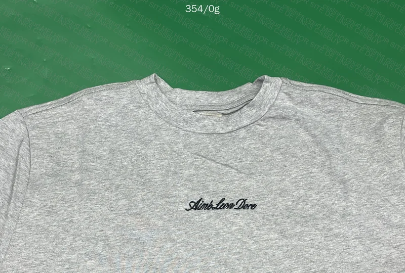 Aimé Leon Dore Embroidered Logo Grey T-Shirt 7