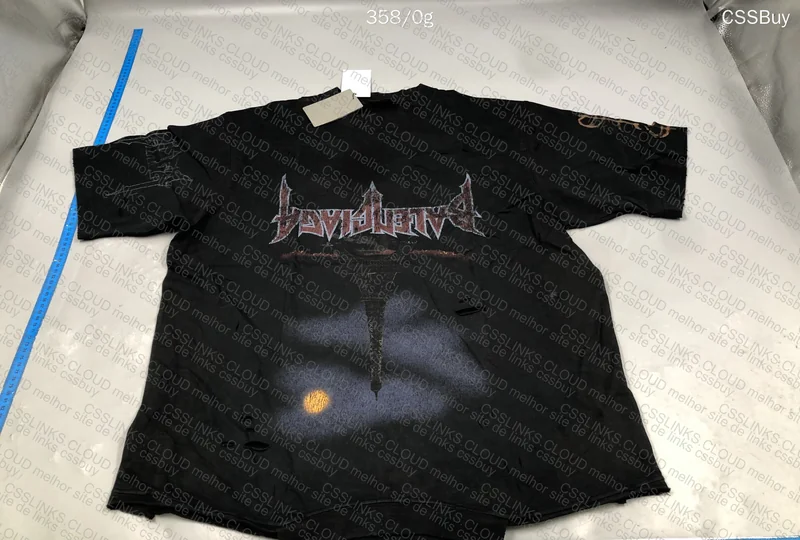 Balenciaga T-Shirt Paris Moon Upside Down