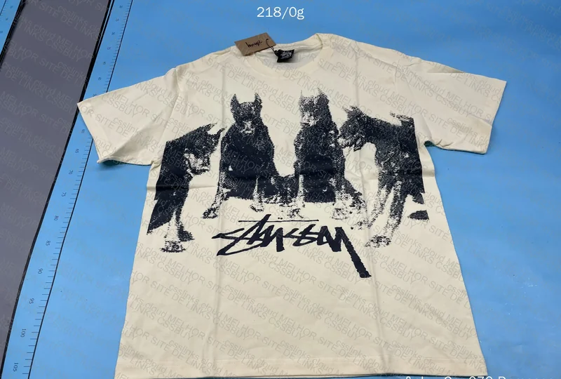 Beige Doberman Stussy T-Shirt + Measurements 2