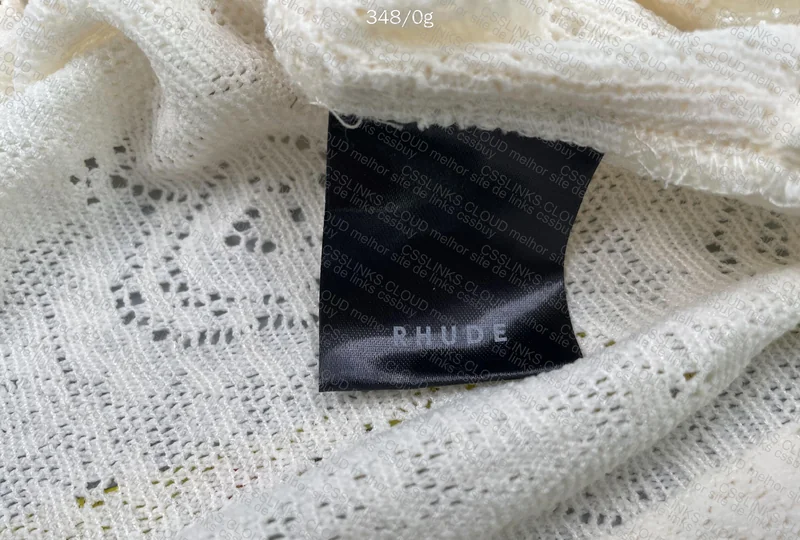 Rhude Embroidered T-Shirt (Linen-like Material) 4