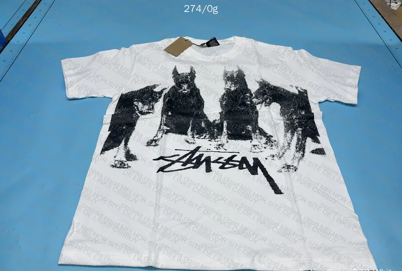 White Doberman Stussy T-Shirt
