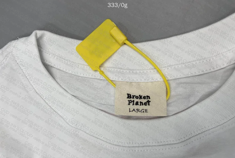 Broken Planet T-shirt (with measurements) 3