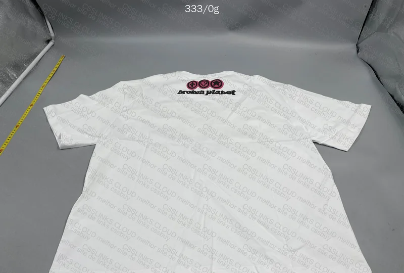 Broken Planet T-shirt (with measurements) 4