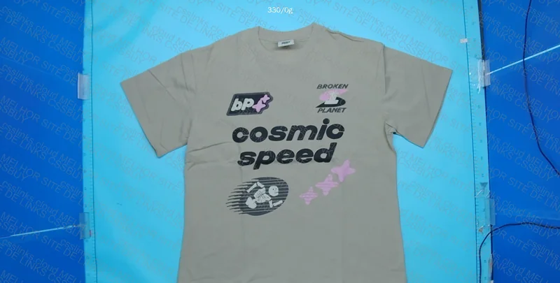 Broken Planet Cosmic Speed T-shirt - With Measurements 2