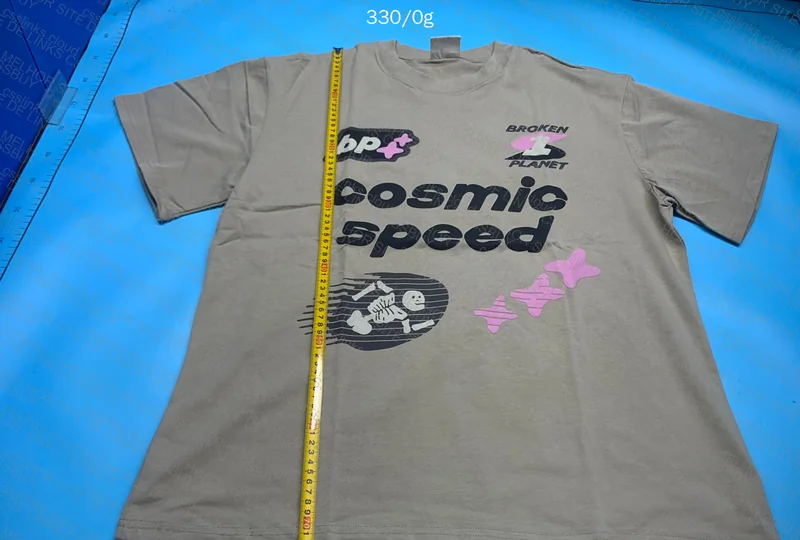 Broken Planet Cosmic Speed T-shirt - With Measurements 3