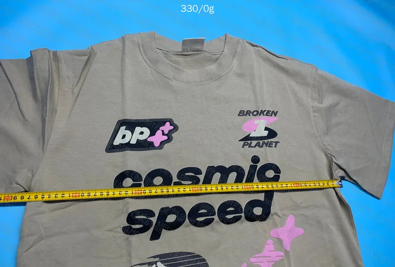 Broken Planet Cosmic Speed T-shirt - With Measurements 4