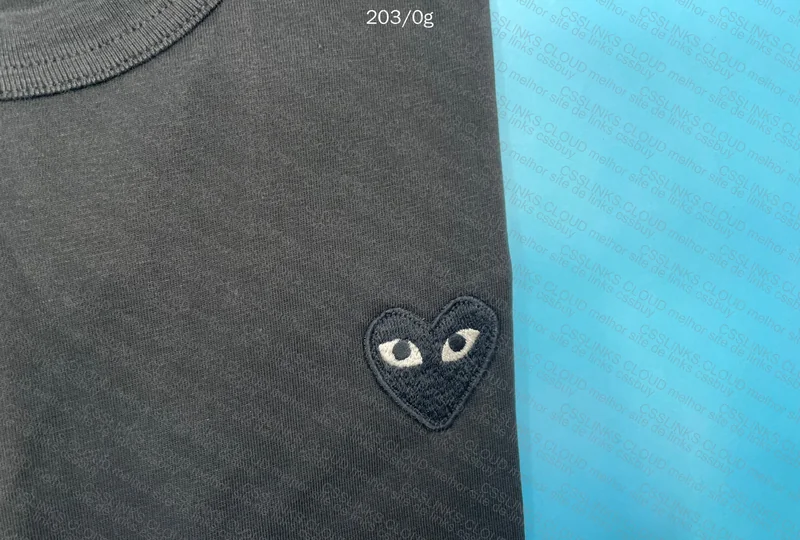 Black CDG T-Shirt with Black Heart 4