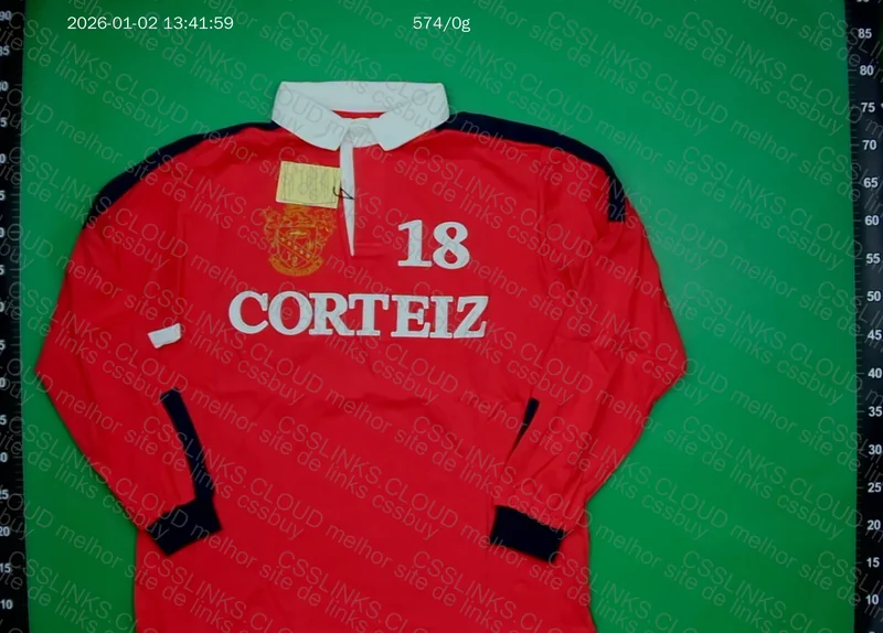 Corteiz Long Sleeve Paneled Rugby Red T-Shirt 3