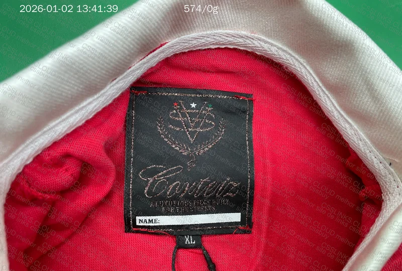 Corteiz Long Sleeve Paneled Rugby Red T-Shirt 4