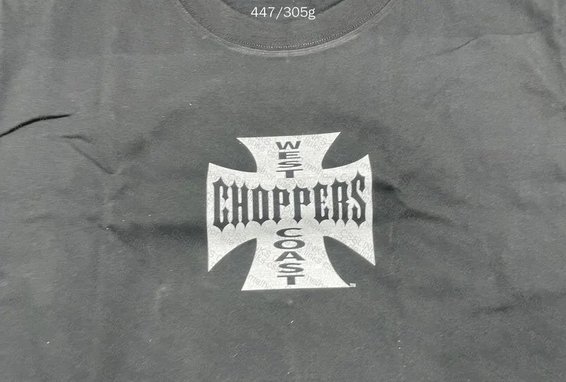 Braia - West Coast Choppers T-Shirt with Measurements 3