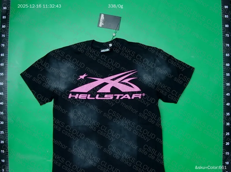 Hellstar Black T-Shirt with Pink 2