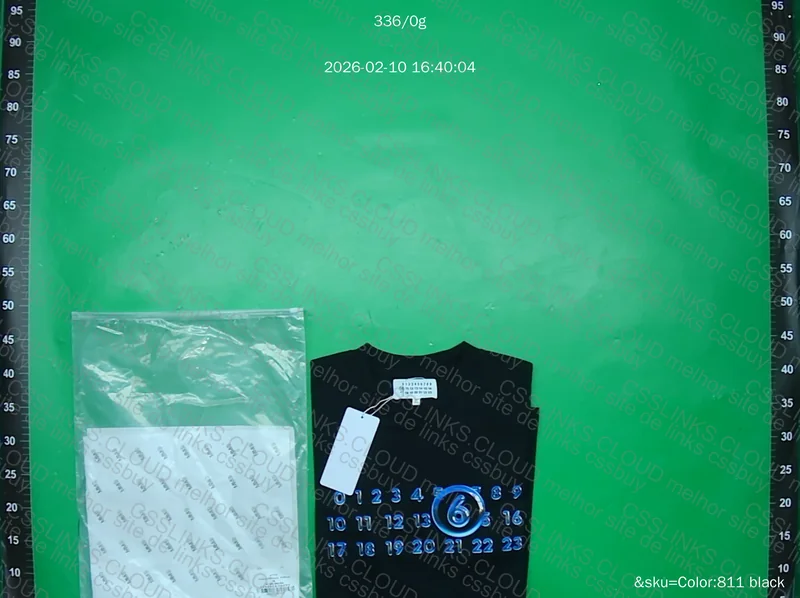 Camiseta Maison Margiela Preta e Azul