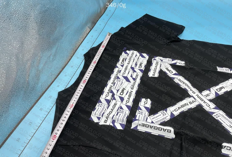 Off White Airport Tape T-Shirt (With Measurements) 3