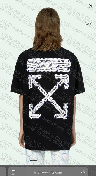 Off White Airport Tape T-Shirt (With Measurements) 6