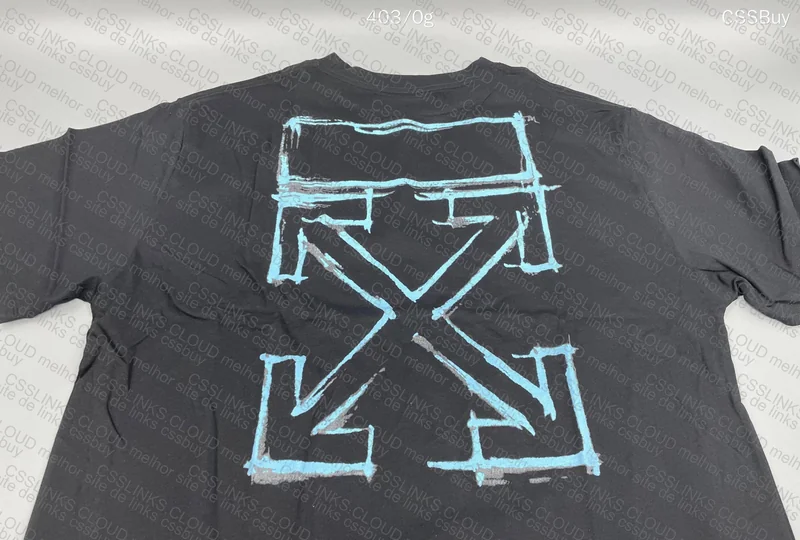 Off-White Blue X Color: Black T-Shirt 4