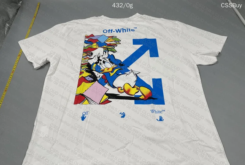 Off White T-Shirt with Measurement