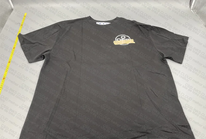 OFF-White Slim Fit Tape Arrows Black Beige T-Shirt 4