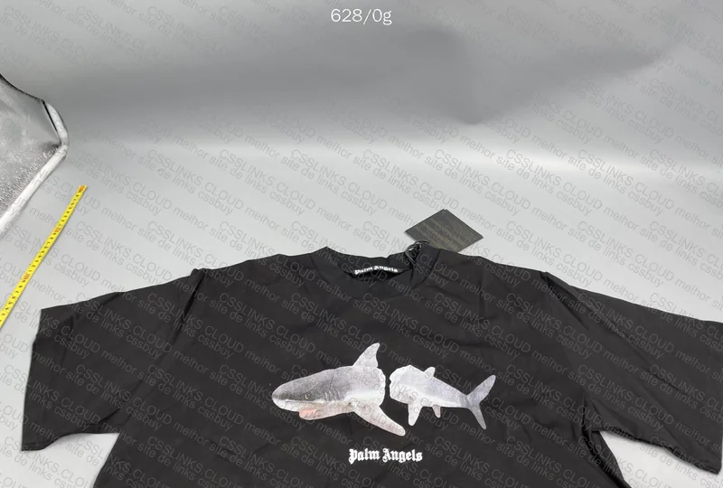 Palm Angels White Shark T-Shirt 2