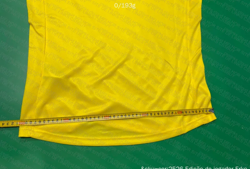 Palmeiras Yellow T-Shirt with Measurements 4