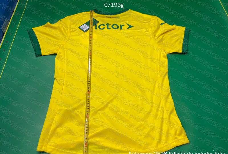 Palmeiras Yellow T-Shirt with Measurements 7