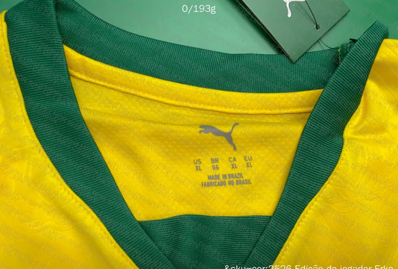 Palmeiras Yellow T-Shirt with Measurements 8