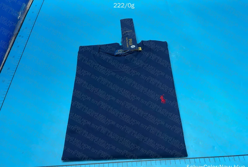 Ralph Lauren Navy, Black and White T-Shirt (with Measurements)