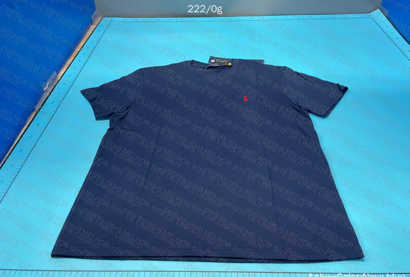 Ralph Lauren Navy, Black and White T-Shirt (with Measurements) 3