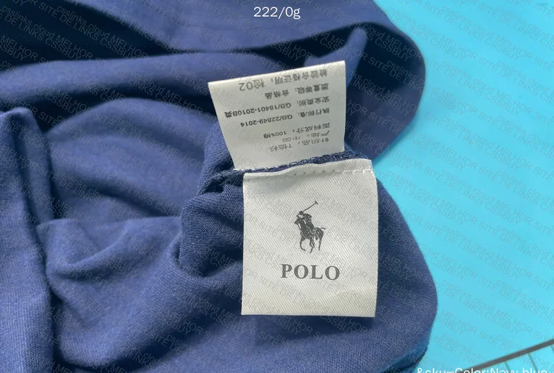 Ralph Lauren Navy, Black and White T-Shirt (with Measurements) 7