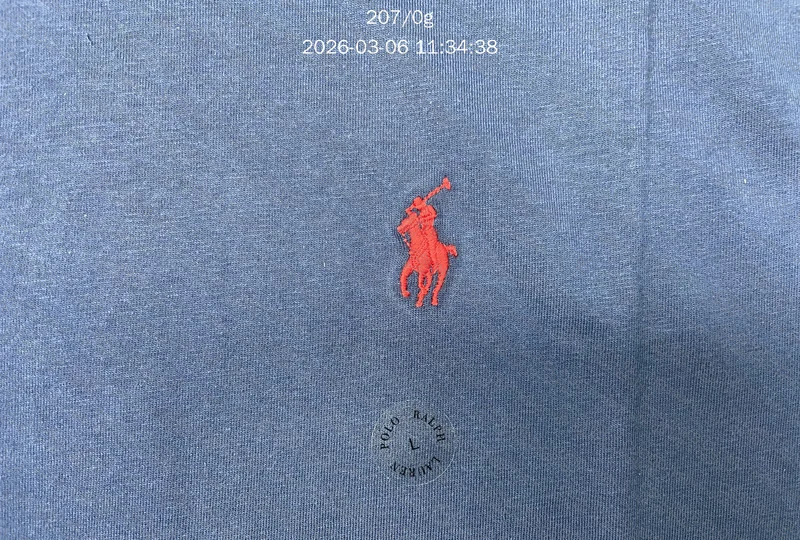 Camiseta Ralph Lauren preta e azul