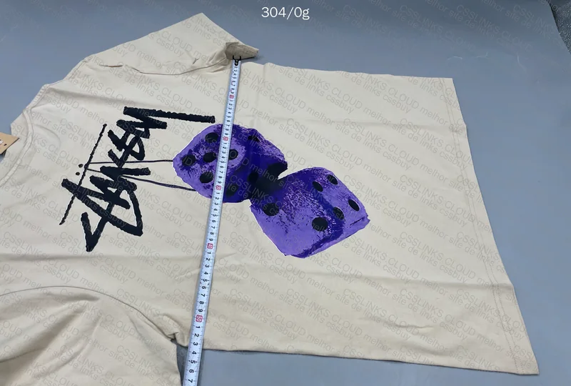 Stussy Beige and Purple T-Shirt 3