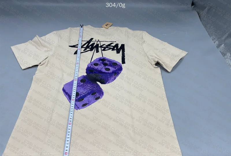 Stussy Beige and Purple T-Shirt 6