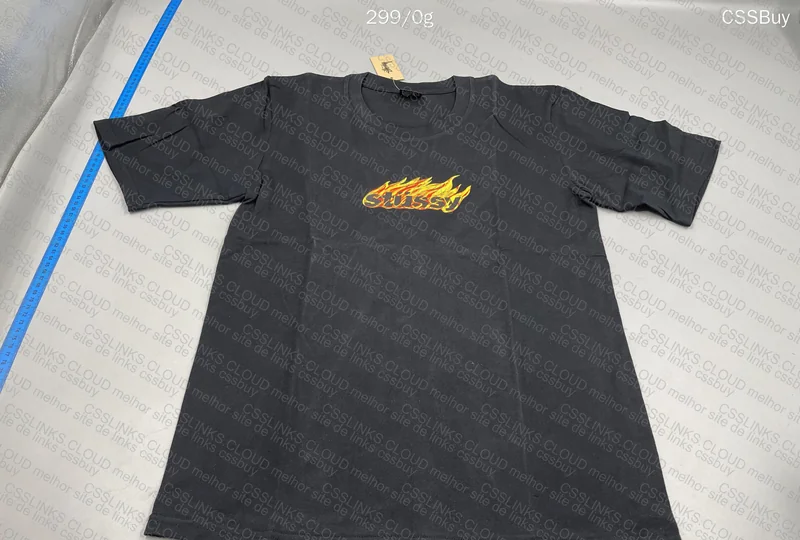 Stussy Fire T-Shirt (with Measurements)