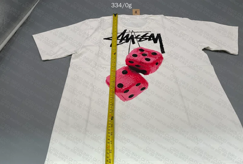 Stussy Fuzzy Dice White T-Shirt 2