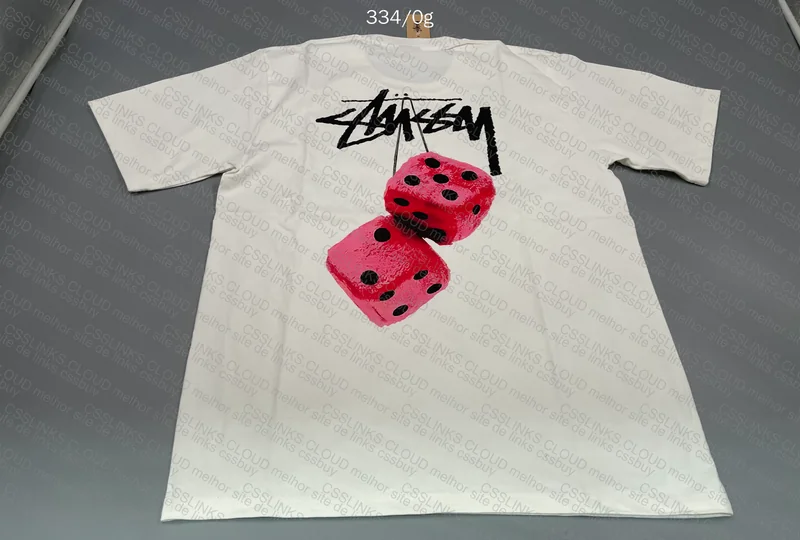 Stussy Fuzzy Dice White T-Shirt 3