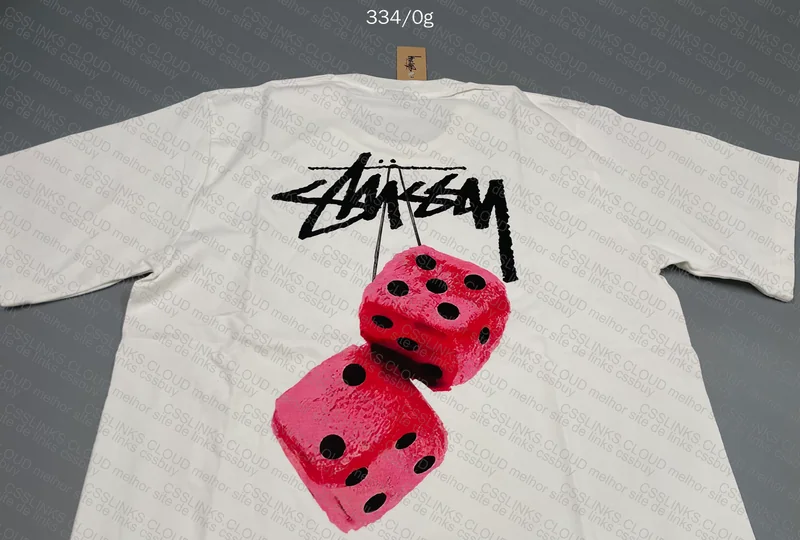 Stussy Fuzzy Dice White T-Shirt 5