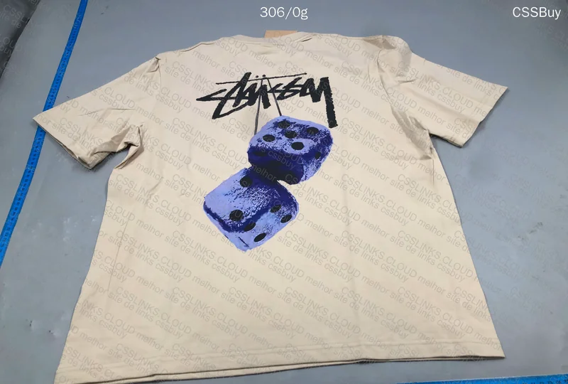 Stussy Khaki Purple Dice T-Shirt 2