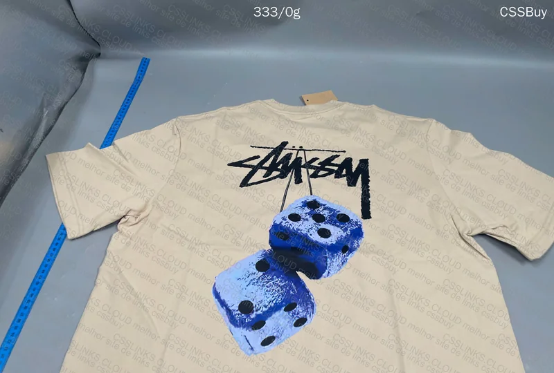 Stussy Khaki Purple Dice T-Shirt 5