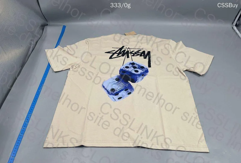 Stussy Khaki Purple Dice T-Shirt 7