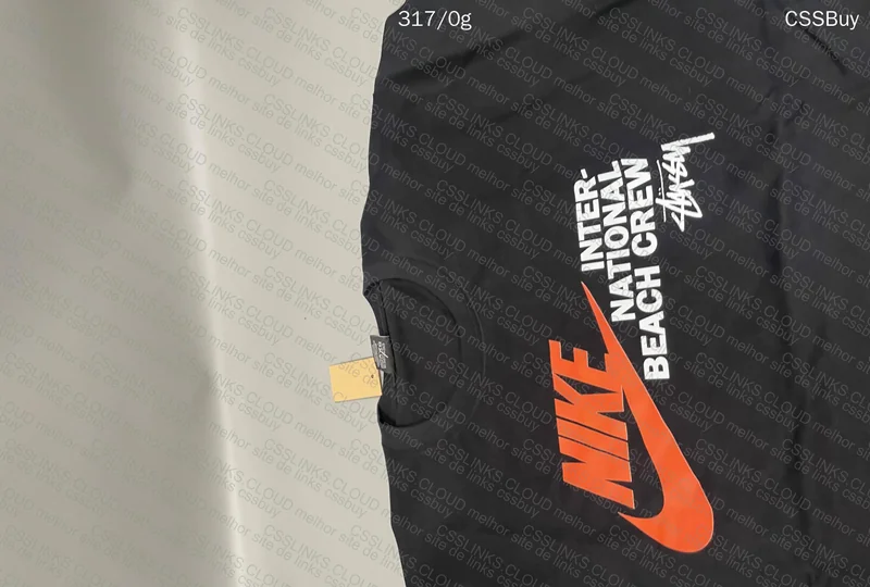 Stussy x Nike International Beach Crew Black T-Shirt 5