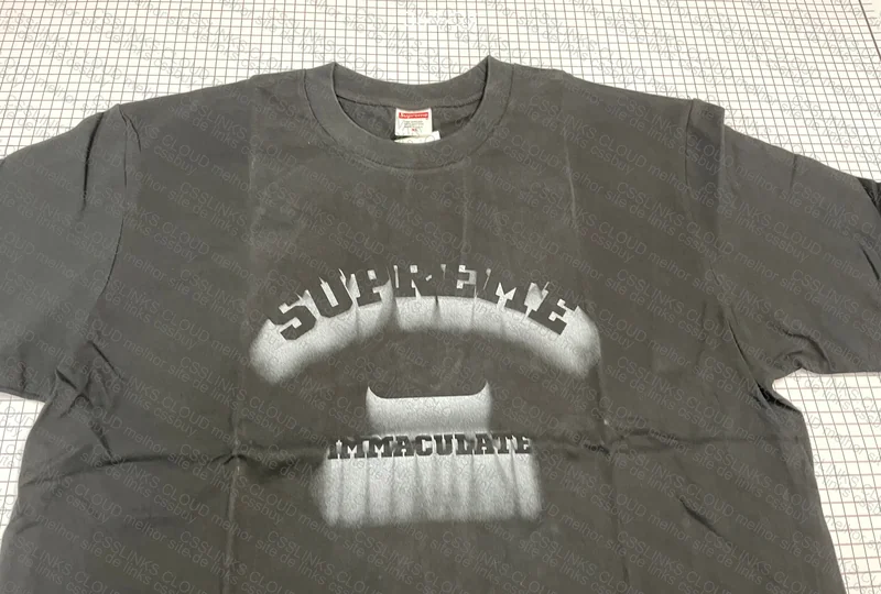 Black Supreme T-Shirt with Measurements - Help 3
