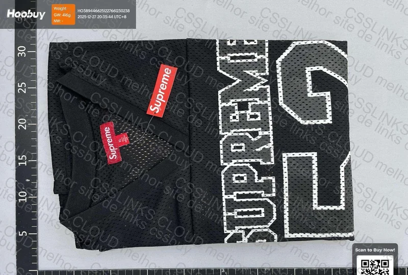 Supreme Black Spiderweb Football T-Shirt